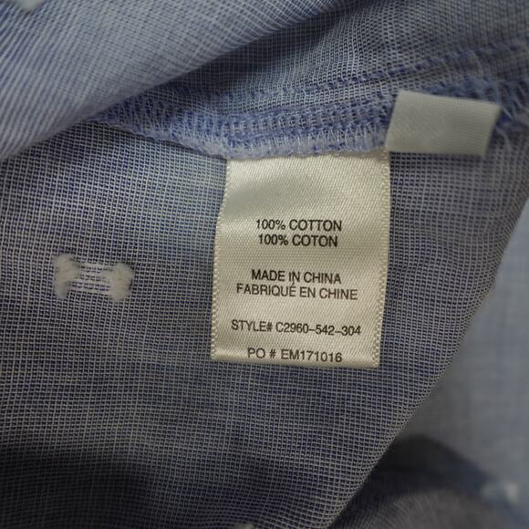 Cloth and Stone Top Womens Small V-Neck Chambray Embroidered Blue - Picture 3 of 9